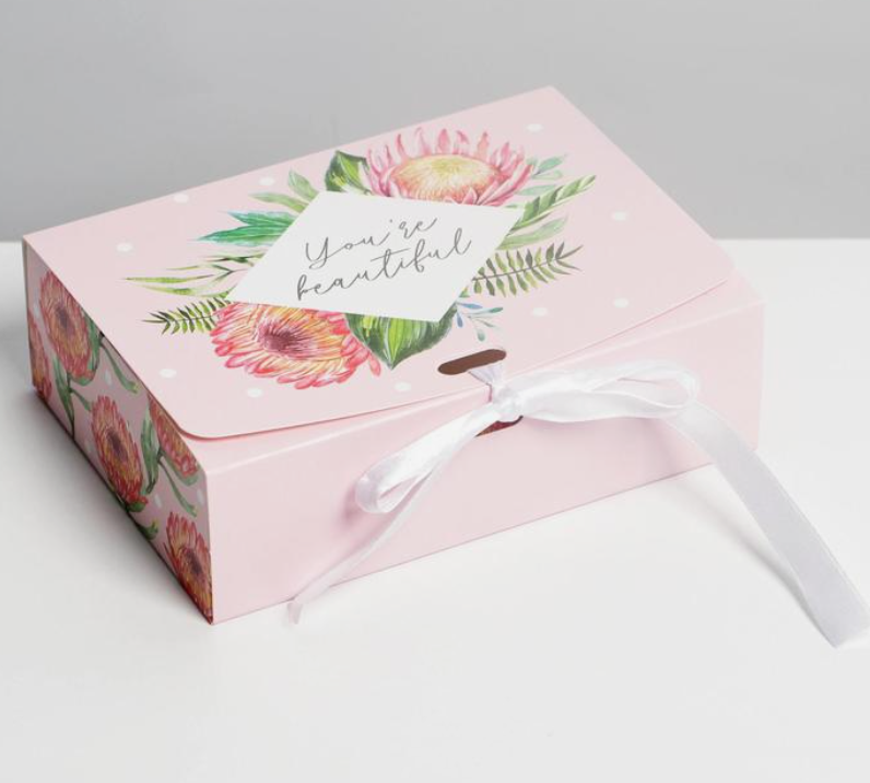 Складная подарочная коробка «Цветы» (7120103)